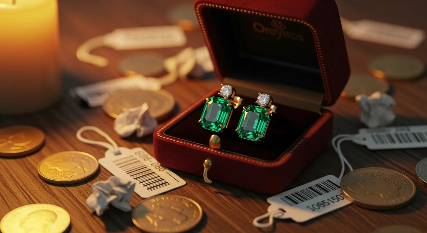 Coffret de boucles d'oreilles émeraude petit budget